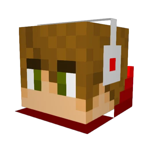 ace11214eloc Minecraft avatar head, 3D render