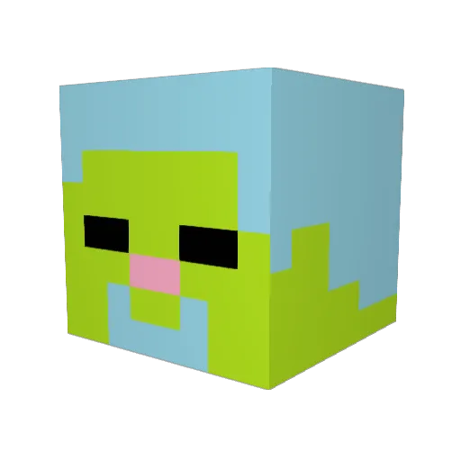 ace12790 Minecraft avatar head, 3D render