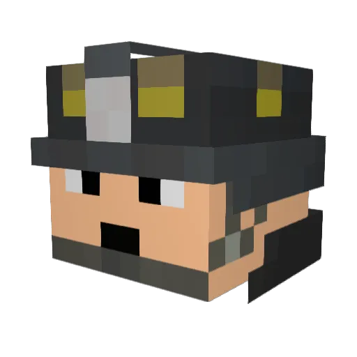 ace14132 Minecraft avatar head, 3D render