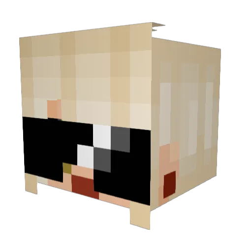 ace14325 Minecraft avatar head, 3D render