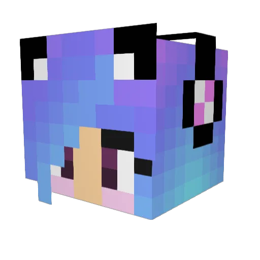 ace33 Minecraft avatar head, 3D render