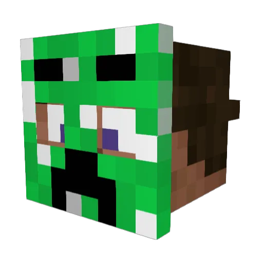 ace_van Minecraft avatar head, 3D render