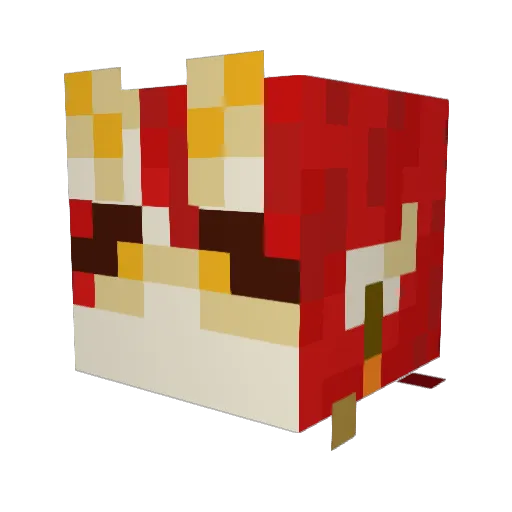 aceaka Minecraft avatar head, 3D render