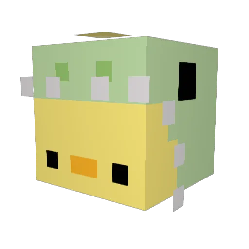 acedcafe Minecraft avatar head, 3D render
