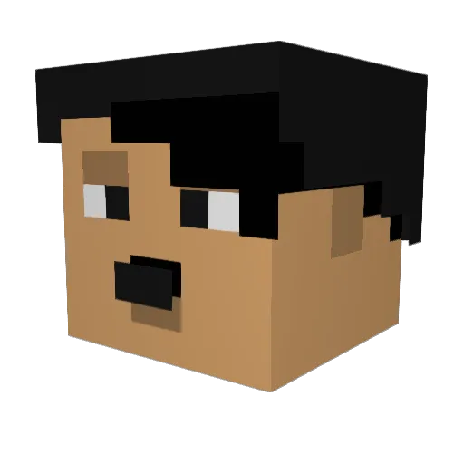 acegs Minecraft avatar head, 3D render