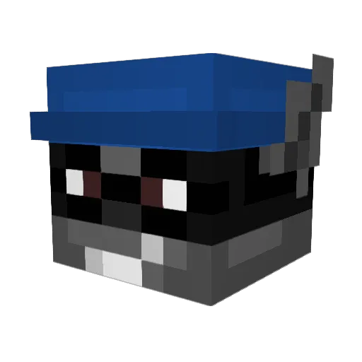 acehonda Minecraft avatar head, 3D render