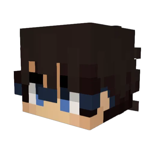 acejian Minecraft avatar head, 3D render