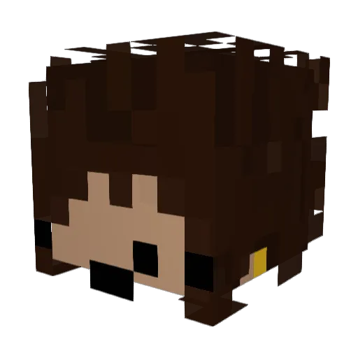 acel_live Minecraft avatar head, 3D render