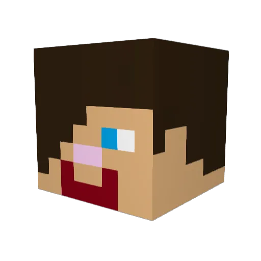 acelady Minecraft avatar head, 3D render