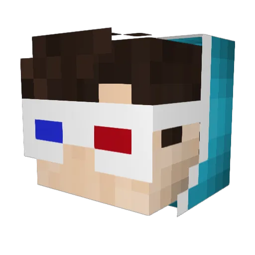 aceminer39 Minecraft avatar head, 3D render