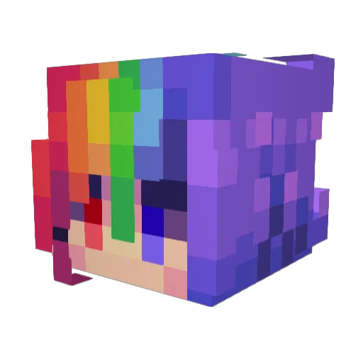 aceofspace9 Minecraft avatar head, 3D render