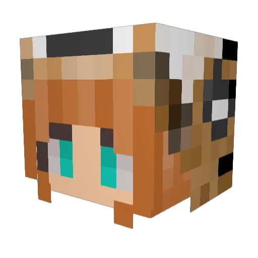 aceoxford Minecraft avatar head, 3D render