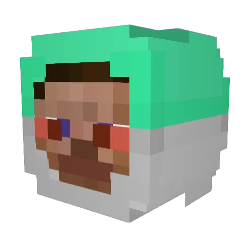 acepesky Minecraft avatar head, 3D render