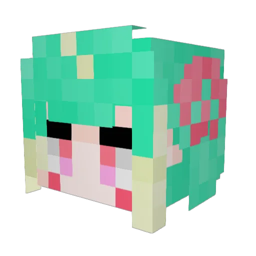 acerbase12 Minecraft avatar head, 3D render