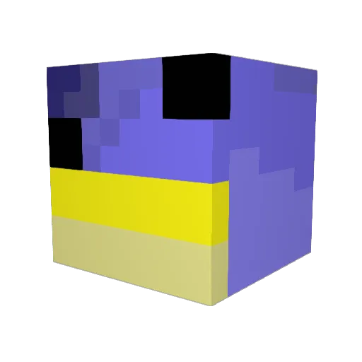acertainchicken Minecraft avatar head, 3D render