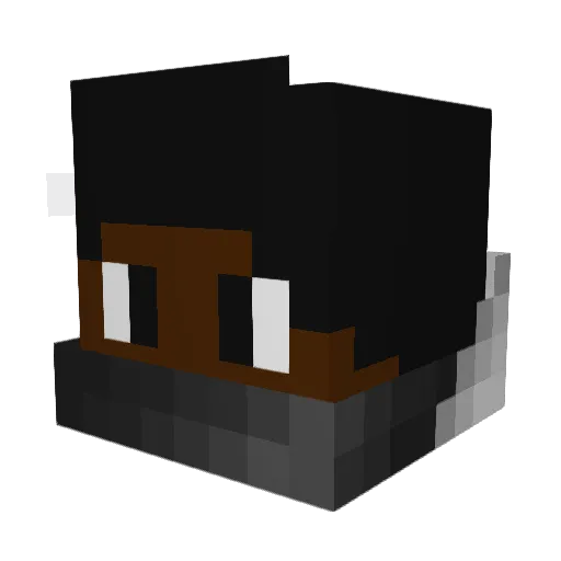 acespopcorn Minecraft avatar head, 3D render