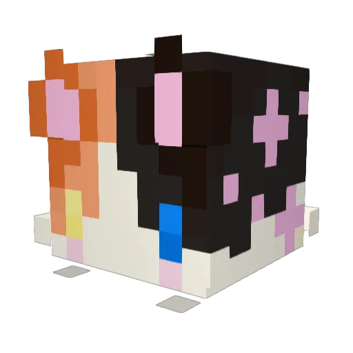 acethecalico Minecraft avatar head, 3D render