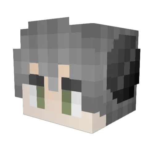 acetum_ Minecraft avatar head, 3D render