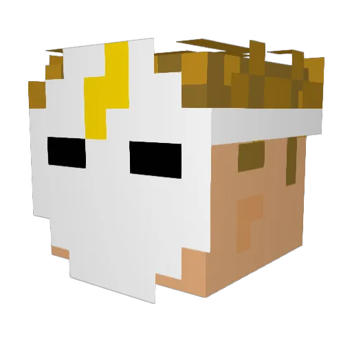 acevuisolina Minecraft avatar head, 3D render