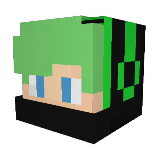 acex44 Minecraft avatar head, 3D render