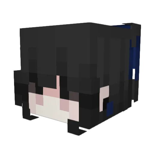 aceyowo Minecraft avatar head, 3D render