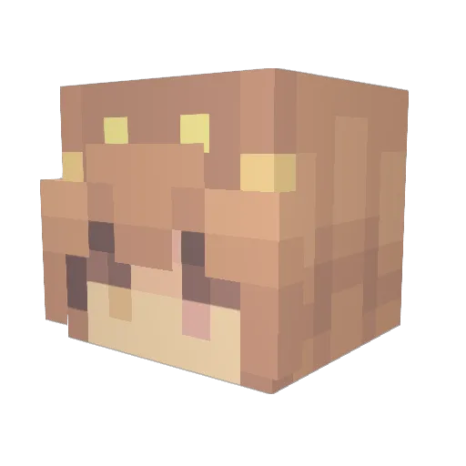 acfbuilder Minecraft avatar head, 3D render