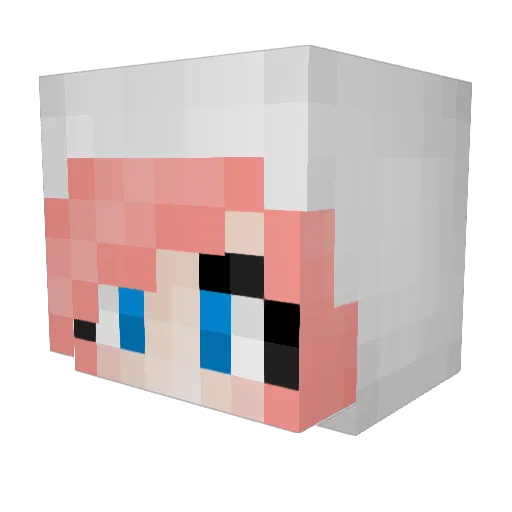 achan3 Minecraft avatar head, 3D render
