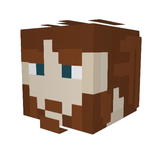 achartran Minecraft avatar head, 3D render