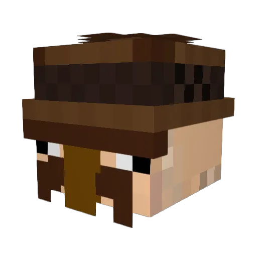 achax777 Minecraft avatar head, 3D render