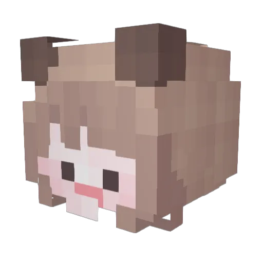 achidou Minecraft avatar head, 3D render