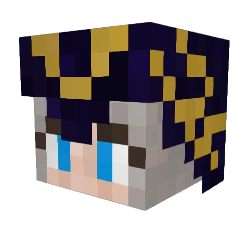 achimu02 Minecraft avatar head, 3D render