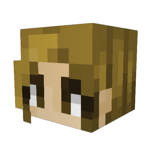 achinglyshy Minecraft avatar head, 3D render