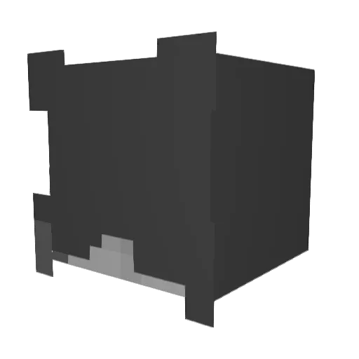 achromatic6 Minecraft avatar head, 3D render