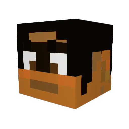 achse Minecraft avatar head, 3D render