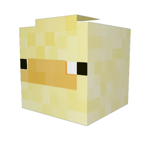 achytele Minecraft avatar head, 3D render