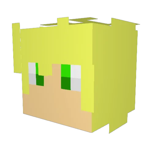 aci2866 Minecraft avatar head, 3D render