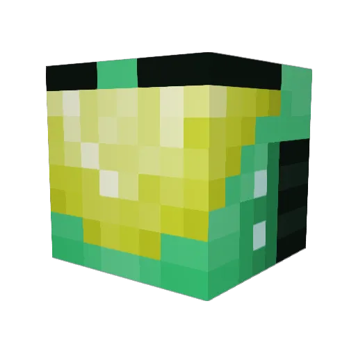 acidbutty Minecraft avatar head, 3D render