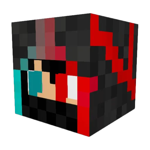 acidic_tree Minecraft avatar head, 3D render