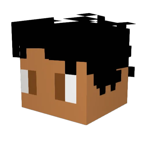 acidich2o Minecraft avatar head, 3D render
