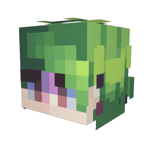 aciditytom Minecraft avatar head, 3D render