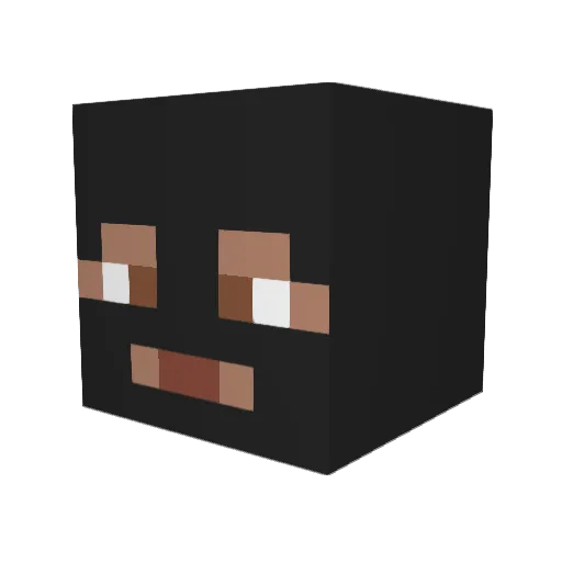acidmang Minecraft avatar head, 3D render