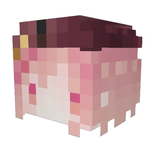 acilis Minecraft avatar head, 3D render