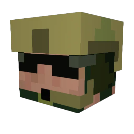 acipensersturio Minecraft avatar head, 3D render