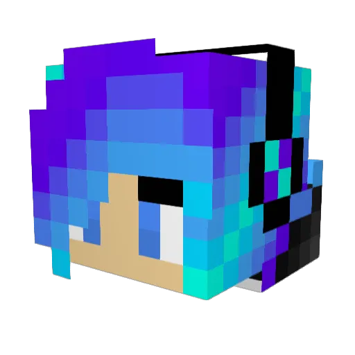 ackie124 Minecraft avatar head, 3D render