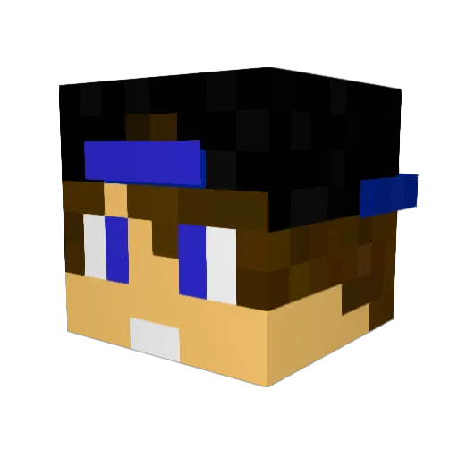 acklenx Minecraft avatar head, 3D render