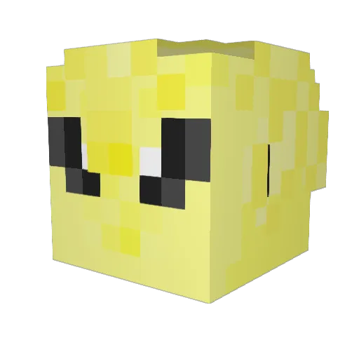 acleas Minecraft avatar head, 3D render