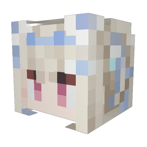 aclyas Minecraft avatar head, 3D render