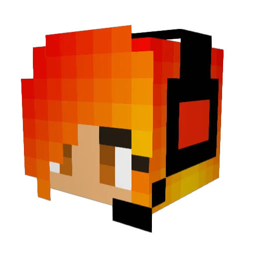 acolemy Minecraft avatar head, 3D render