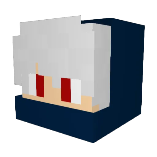acomoded Minecraft avatar head, 3D render