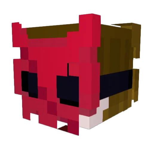 aconites Minecraft avatar head, 3D render